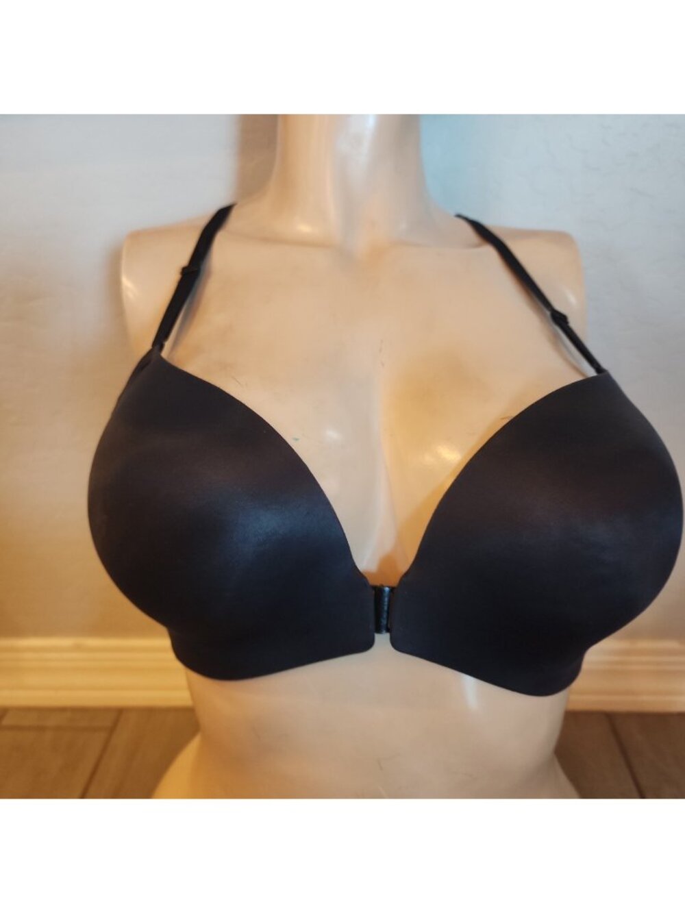 Soma Bra 36c Black Wireless Lined Front Closure Enbliss Luxe Lace Back